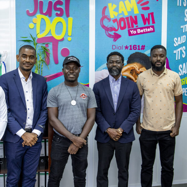 SaloneAdventures& High School Africa teams pose with the CEO of Afrimoney and team