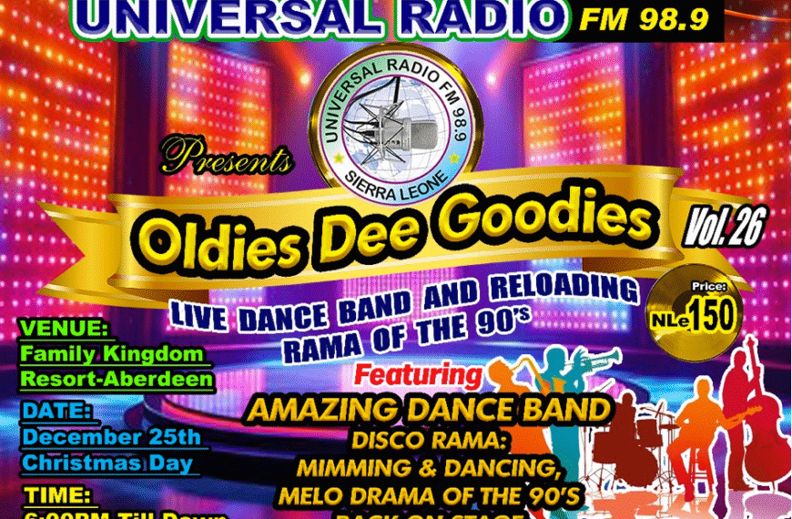 26th Edition of Oldies Dee Goodies Brings Freetown to Life on Christmas Day