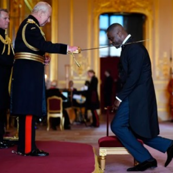 British actor Idris Elba now has a new title: Sir